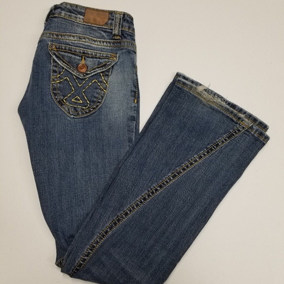 Women's Jeans Vigoss Low Rise Flare Size 3 Flaps! - Picture 5 of 6